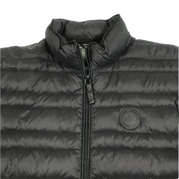 ARMANI EXCHANGE Down Puffer Bomber Jacket Men S Black Everyday Travel Stylish - Picture 7 of 15